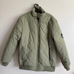 Movement Men's Quilted Green Coat Size Med Casual Outdoors Weather Staple